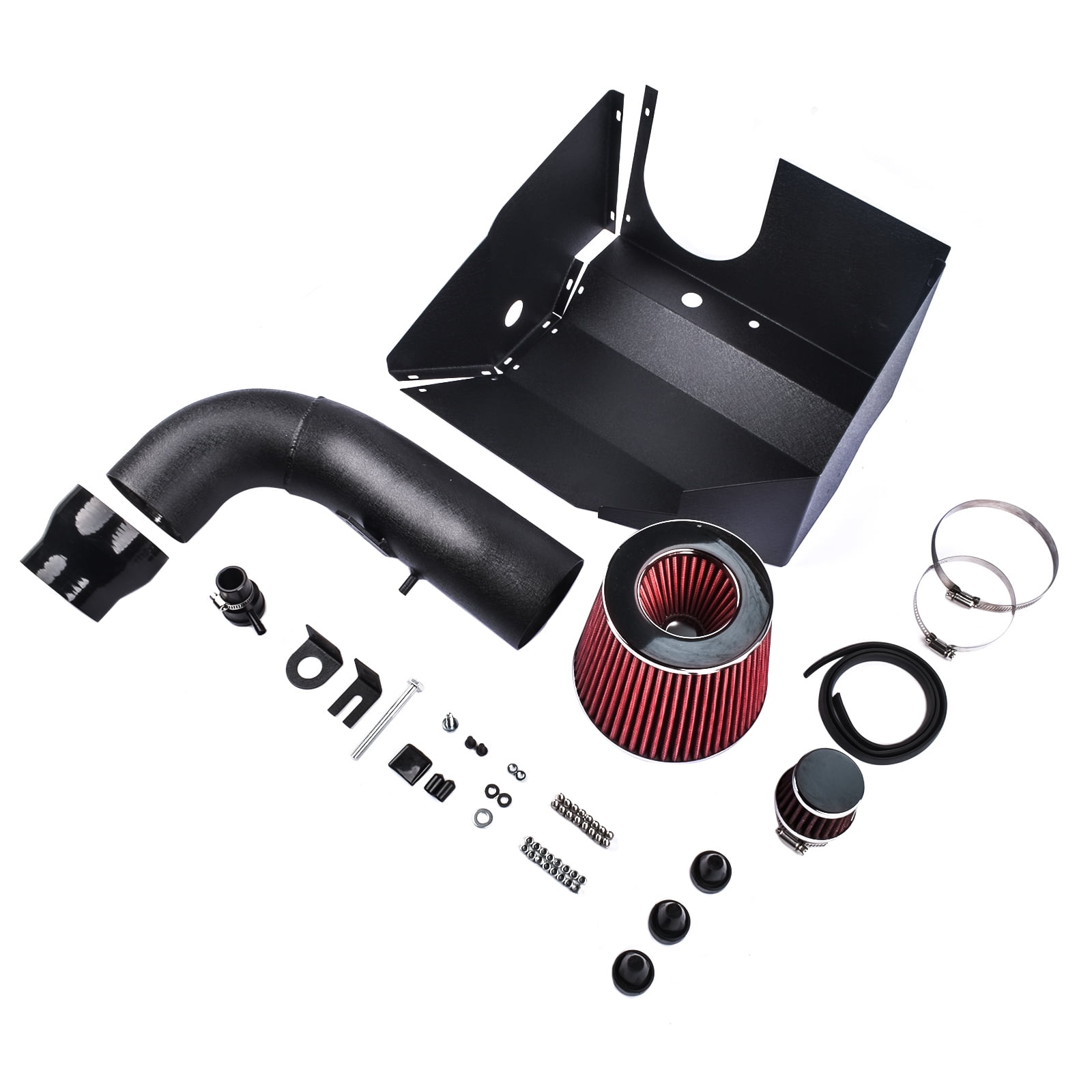 Koomaha For 2015- VW MK7/7.5 GTI Golf R Audi S3 A3 TTS TT 3.5'' Cold Air Intake System KD4183BK
