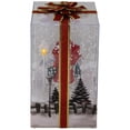 thumbnail image 5 of Northlight Musical Santa Lighted Snowing Gift Box Glittered Christmas Decoration - 12", 5 of 7