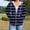 Navy, variant on ITSAME Womens Zip Up Hoodie Jackets, Striped Graphic with Pocket Long Sleeve Hooded Sweatshirt Outwear Blue 2XL
