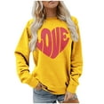 thumbnail image 3 of Patlollav Womens Valentine's Day Long Sleeve Sweatshirts, 3 of 6