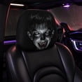thumbnail image 5 of wenhour Gothic Face Auto Headrest Cover, Ghosts Car Headrest Cover, Scary Face Printing Car Seat Headrest Protector for SUV Sedan Van Truck, 5 of 6