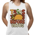 thumbnail image 2 of Tacos Before Vatos Women's Muscle Tank Large White, 2 of 5