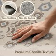 thumbnail image 6 of ODIKA 6'x9' Beige Brown Traditional Vintage Floral Washable Area Rug Ornate Star Motif Pattern with Intricate Border for Family Room, Living Mater Bedroom, Non-Slip, Easy Care, 6 of 7