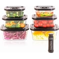thumbnail image 1 of JUEGO DE RECIPIENTES DE VIDRIO HERMÉTICO, CONTENEDORES Para Alimentos con Tapas Cierre Fácil, Refractarios para Cocina, Horno, Refrigerador Congelador (JUEGO 10 RECIPIENTES (20 PZ)), 1 of 21