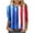 Style 18, variant on GERsome Womens 4th of July T Shirts 3/4 Length Sleeve Patriotic Tops Casual American Flag Shirts Crewneck Loose-Fit Blouses S-5XL