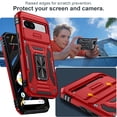 thumbnail image 5 of ANTSHARE for Google Pixel 8A, Slide Camera Cover & Screen Protector & 360°Rotatable Ring Kickstand Military Grade Heavy Duty Protection Case for Google Pixel 8A, 5 of 7