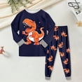 thumbnail image 2 of UAYOTSE Kids 3D Print Pajama Set Boys Girls 3 6 12 18 Months 2T 3T 4T 5T fit Pjs Soft Breathable Cartoon Long Sleeve Top Pants Size 7-8 Years, 2 of 9