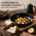 thumbnail image 2 of Kikcoin Ceramic Pots and Pans Set, 24-Piece Nonstick Cookware Set with Detachable Handles, Stackable Titanium Pots Set for Kitchen, Induction and Dishwasher Safe, Black, 2 of 11