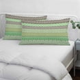 thumbnail image 3 of Sage Green Grey Boho Pillow Covers, Linen Long Throw Pillow Case, Vintage Ethnic Tribe Abstract Art Holiday Pillow Protector Decorative Cushion Cover for Living Room/Bedroom 20" x 36", 3 of 8