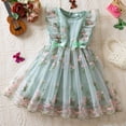 thumbnail image 2 of CAUYDY Toddler Baby Girl Dress Ruffle Sleeveless Kids Girl Tulle Dresses Children Girls Graduation Dresses 3T 4T 5T 6T 7T Girls Summer Princess Dress (Sizes 7-8 Years,D1-Light Green), 2 of 8