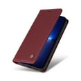 thumbnail image 5 of Allytech For iPhone 12 Pro/12 6.1 inch Case,Full Body Protection Business Solid Color PU Leather&Soft TPU Magnetic Closure Flip Wallet Card Slots Holder Shockproof Cover.Winered, 5 of 10