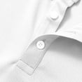 thumbnail image 7 of KeShDi Summer Mens Tee Shirts Summer Men's Casual Fashion Solid Color Short Sleeved Fold-over Collar Blouse/Shirt White 5X, 7 of 7