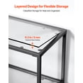 thumbnail image 4 of VEVOR 3-Tier Glass Console Table Rectangle Sofa Side Table with Anti-Tip Black, 4 of 9