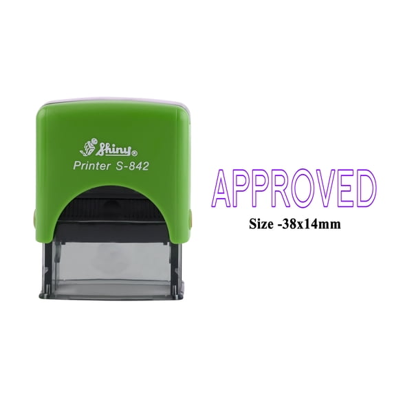 eloria-décor Approved Violet Ink Self Inking Rubber Stamp Office & Commercial Use Office Stationary, DESIGN06