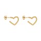 thumbnail image 1 of Pendiente de joyería de estilo francés Pendientes geométricos de corazón de melocotón irregular Pendientes de acero de titanio Pendientes de oro de 18k ZefeiWu 9024715102942, 1 of 3
