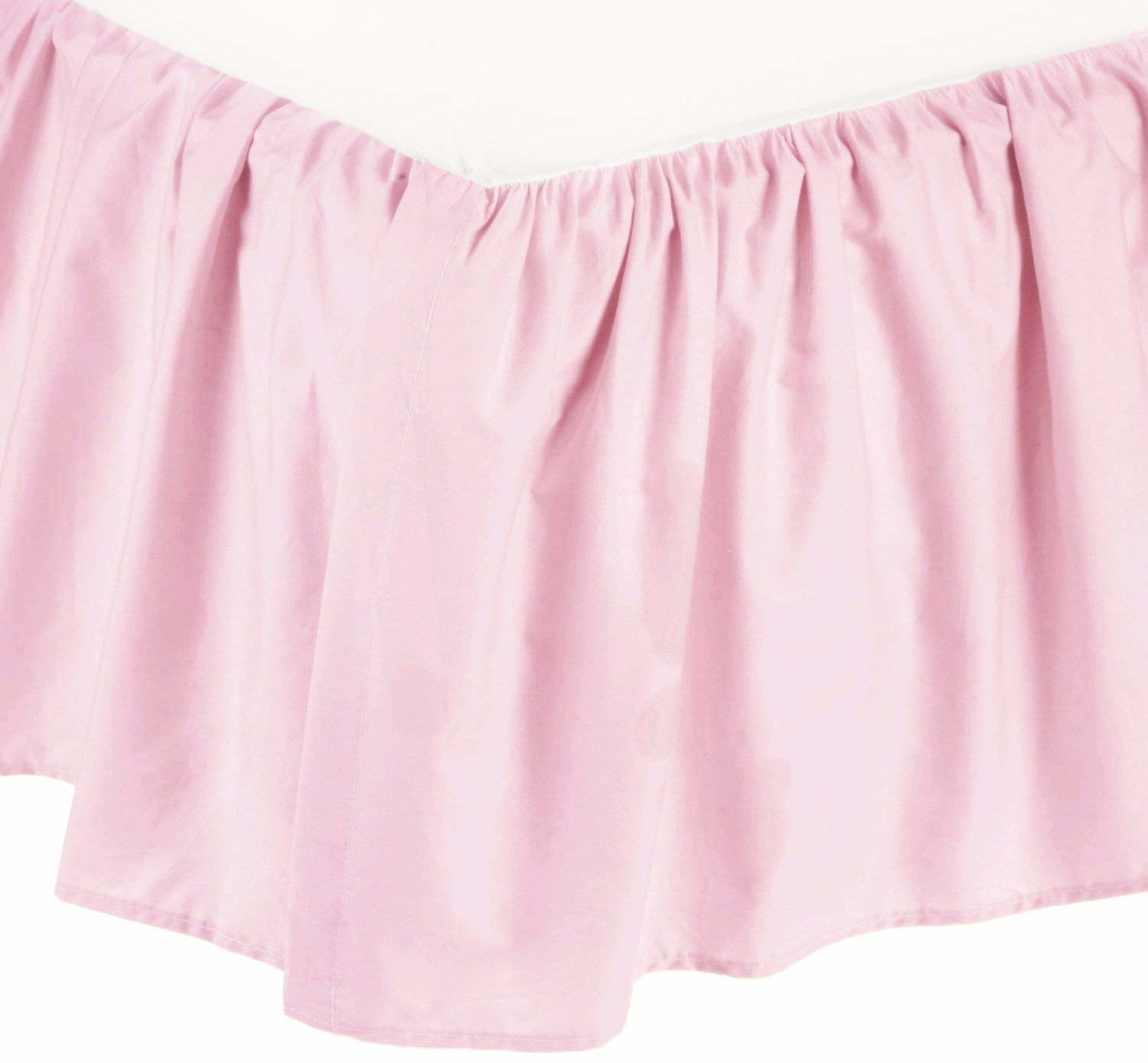 American Baby Company Ultra Soft Microfiber Ruffled Crib Skirt, Blush ...