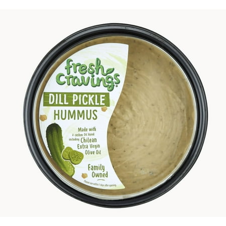 Fresh Cravings Dill Pickle Hummus, 10 oz., Ready to Eat, Recyclable Plastic, Gluten-Free