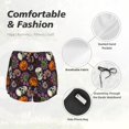 thumbnail image 4 of Balery Halloween With Skull Pantalones cortos deportivos para mujer con forro y dos bolsillos, elásticos, para entrenamiento, gimnasio, yoga-XX-Large, 4 of 7