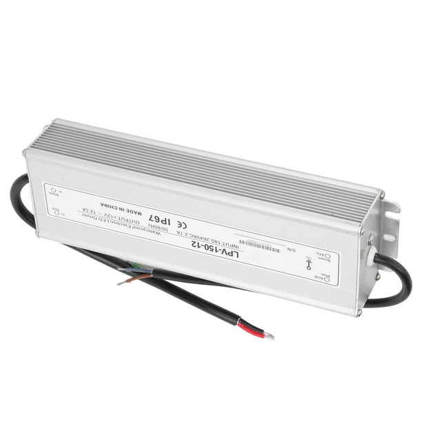 Alimentation LED transformateur 12 volts de 150 watts IP67 à double sortie  75 watts