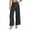 Black, variant on Pleated Wide Leg Pants for Women High Waist Vertical Button Palazzo Casual Holiday Vacation Trousers with Pockets