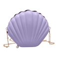 thumbnail image 1 of Bolso de hombro con forma de concha Yuyangstore Monedero novedoso con cremallera Violeta, 1 of 8