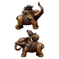 thumbnail image 5 of Tongina 2Pcs Elephant Statue, Elephant Figurine Decor, Desk Figurine Elephant Sculpture Animal Sculpture for Dining Room Home Desktop, 5 of 8