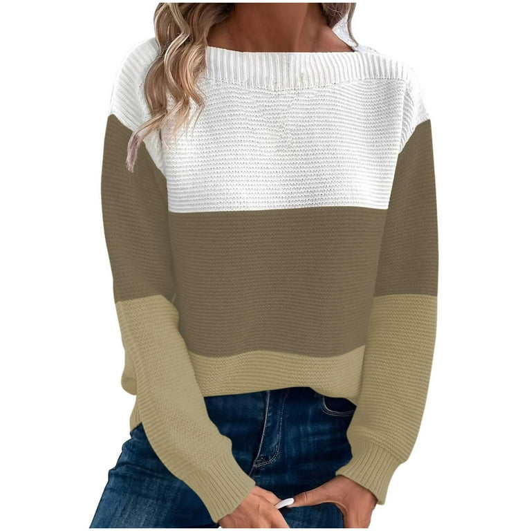 Fall Savings! Axiiglly Sweaters for Women Crew Neck Pullover