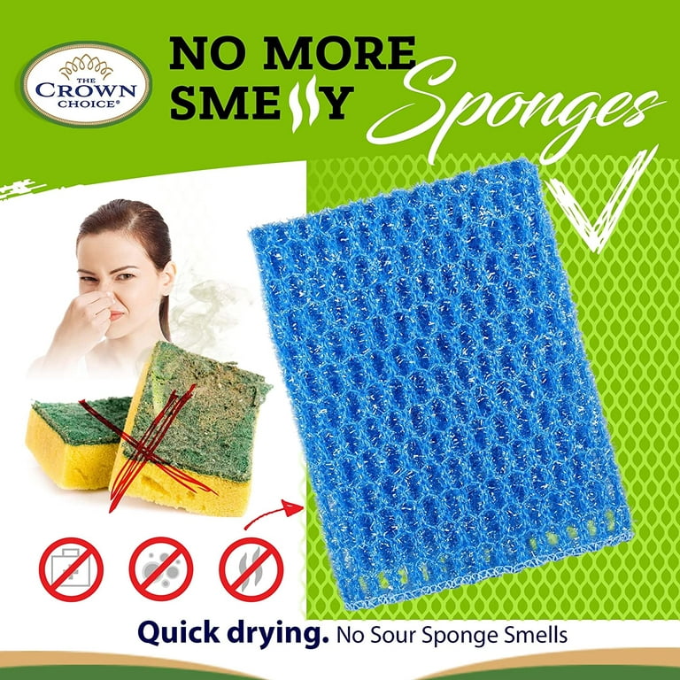 No Odor Scrub Pad (1PK) - Best Scrubbers for Cleaning Dishes and Reusable  Sponge Alternative - Scrubbie Pad for Dish Washing - Long Lasting
