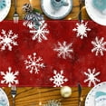 thumbnail image 5 of Hometravel Red Snowflake Table Flag, Christmas Print Linen Tablecloth, 33x183cm Cabinet Decoration for Holiday Dining Setting, 5 of 7