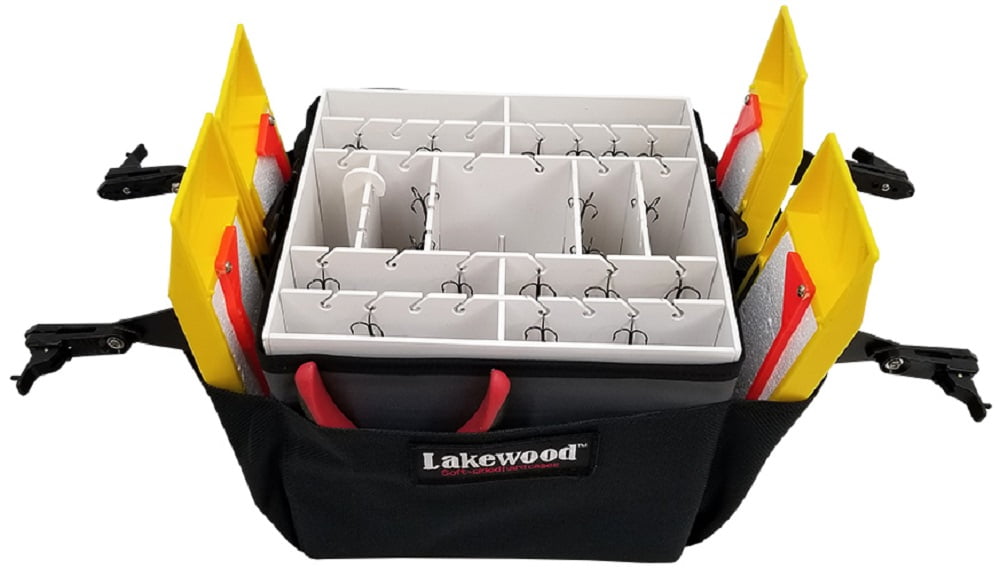 Lakewood SoftSided Hard Seat Pedestal Fishing Lure Organizer Case Black