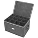 thumbnail image 1 of Cajas de almacenamiento, cajas de almacenamiento para copas de vino, contenedores para cristalería o cristal, capacidad para 12 copas de vino, tapa dura y laterales (gris), 1 of 5
