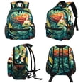 thumbnail image 4 of Mermaid Cute Bag Diaper Backpack Baby Cushion Backpack Backpack for School Teens with Adjustable Strap and Large Capacity, Printed Design, 4 of 6