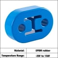 thumbnail image 3 of Rubber Exhaust Hanger, Muffler Exhaust System, Heavy Insulator Support Bushing Installation, 2 Holes 0.47 Inch, High-Density Tailpipe Damping Hanger (4PCS Blue), 3 of 5