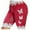 Red, variant on Womens Mid Rise Shorts Distressed Denim Print Lace Patchwork Graphic Stretch Casual Summer Bermuda Shorts