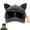 Black, variant on Y2K Cat Ear Trucker Hat with Detachable Sunglasses Vintage Washed Baseball Cap Pilot Style UV Protection Snapback
