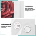 thumbnail image 4 of Red Roses Green Leaves Flowers Blackout Curtain Panels Drapes Privacy Assured with Light Filtering Curtains for Living room Bedroom Bathroom Window, 4 of 6