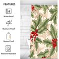 thumbnail image 2 of Winter Christmas Modern Style Shower Curtain for Bathroom Shower Curtain Set with 12 Hooks Waterproof Fabric Bath Curtain for Bathtub Restroom Decor, 72 X 72 in, 2 of 6
