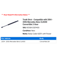 thumbnail image 2 of Trunk Strut - Compatible with 2004 - 2006 Mercedes-Benz CLK500 Convertible 2-Door 2005, 2 of 2