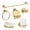 Brushed Gold, variant on 5-Piece Brushed Gold Bathroom Hardware Set – SUS304 Stainless Steel Towel Bar, Ring, Toilet Paper Holder & Robe Hooks