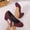 Wine, variant on High Heels Shoes Women Pumps Shoes Dress Shoes Heels Chunky Shoes Slip-On Blue Soft Toe Mid Heel Round Toe Womens Shoes Casual,Size 39
