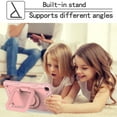 thumbnail image 5 of Shockproof Case for Galaxy Tab A 8.0 inch, Heavy Duty Stand Anti Scratch Drop-Proof Protection Kids Case with Hand Shoulder Strap for Galaxy Tab A 8.0 2019 Release SM-T290/T295/T297,Rosegold, 5 of 8
