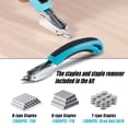 thumbnail image 4 of SHALL Staple Gun Heavy Duty, 3-in-1 Upholstery Staple Gun Kit with 3000 Staples, Staple Remover, Manual Brad Nailer with Specific Staples Outlet Position Indicator Blue, 4 of 6