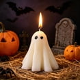 thumbnail image 6 of Halloween Ghost Candle Figurine Decor, Cute Spooky Wax Centerpiece Ornament Stable Base, Tabletop Party Home Display for Halloween Haunted House Decoration, 6 of 9