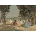thumbnail image 2 of Emma Ciardi 24x18 Black Ornate Framed Double Matted Museum Art Print Titled: I Giardini, Venice (1921), 2 of 5
