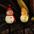 thumbnail image 3 of Solar Snowman Lights Outdoor Snowman Santa Ornament Solar Powered Landscape Pathway Light for Patio Yard Garden Lawn Decorations Party Holiday Gifts, 3 of 5