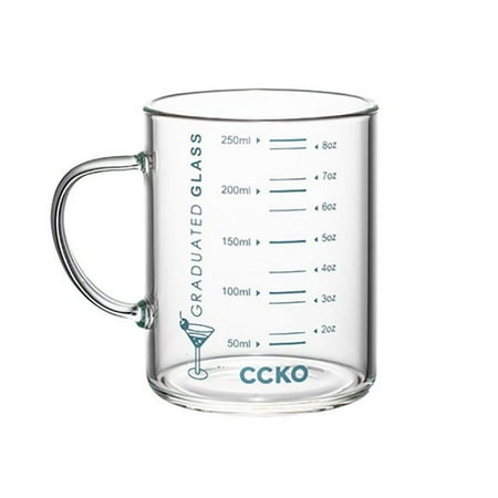 

Clearance!Measuring Cup Transparent Glass Espresso Jugs Measure Cup Glass Jigger Thickened Milk Glass Glass Water Cup