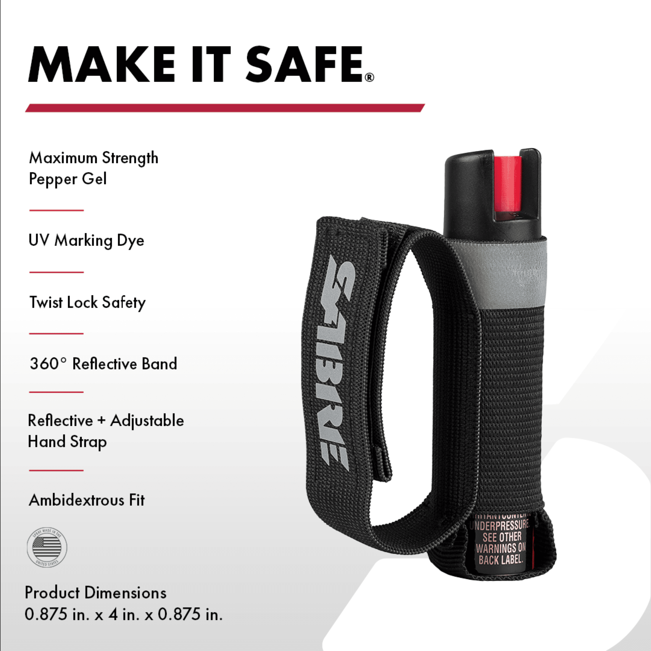 (2 pack) SABRE Running Safety Kit with Pepper Gel & Personal Alarm, Black, New, 1 Ct, Pocket Pepper Sprays