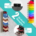 thumbnail image 7 of Lumikrypt 2 Pack Hat Organizer for Baseball Caps, Wall Mounted Hat Rack with Spring Clips, Adhesive or Screw-In Cap Holder for Closet & Door, Holds 20+ Caps, Black, 7 of 7