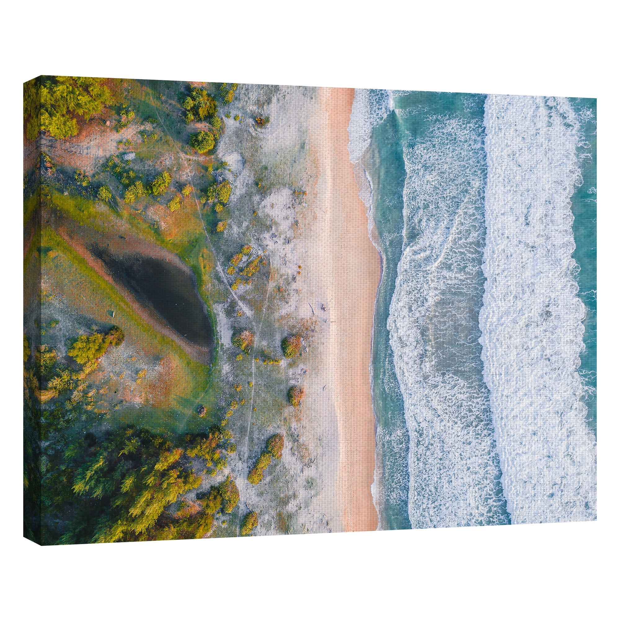 Masterpiece Art Gallery Coastal Aerial View by Hermansyah Canvas Art Print 22" x 28"