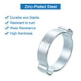 thumbnail image 3 of Uxcell 10Pack Double Ear Hose Clamps, Adjustable 28-31mm Iron Zinc Plated, 3 of 4